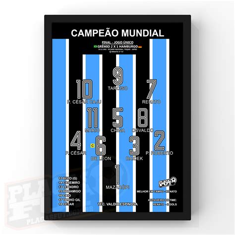 Quadro Escala O Campe O Mundial Placasfut Itens Decorativos