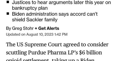 Prediction Supreme Court Will Screw Sacklers To Improve Their Tarnished Credibility With The