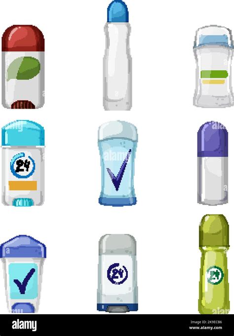 Deodorant Women Set Cartoon Vector Illustration Stock Vector Image