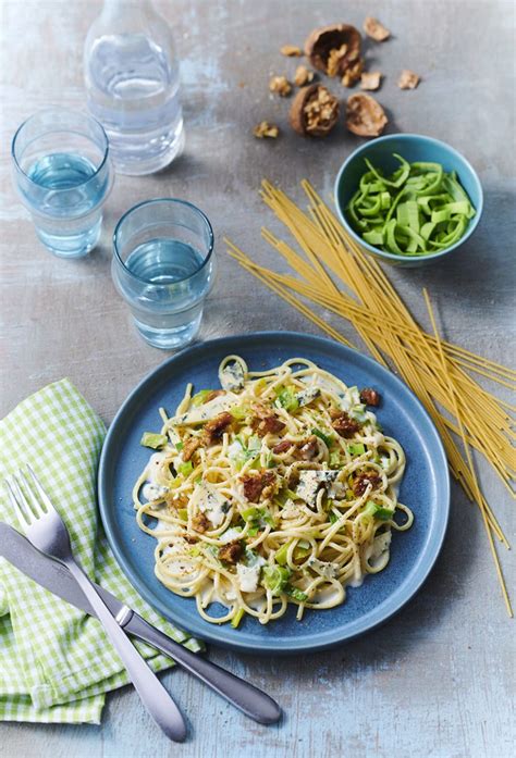 Spaghetti Aux Poireaux Fourme D Ambert Et Noix Recettes De Cuisine