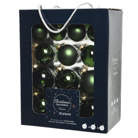 Decoris Glass Bauble Mix Pack Of 26