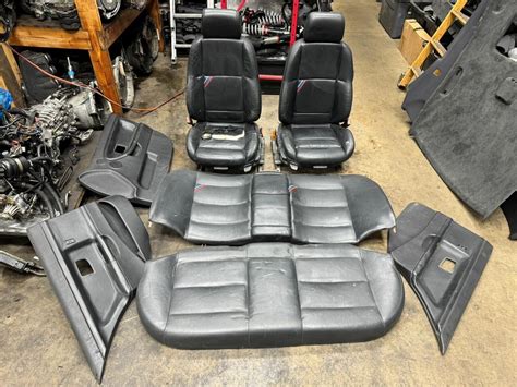 95-99 BMW E36 M3 Sedan Front & Back Seats Cushion Black Leather | M ...