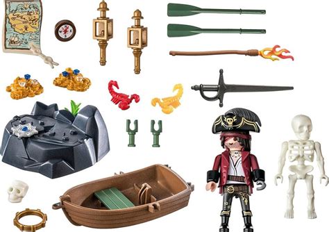 Playmobil Pirates Starter Pack Pirata Con Bote De Remos 71254 Desde