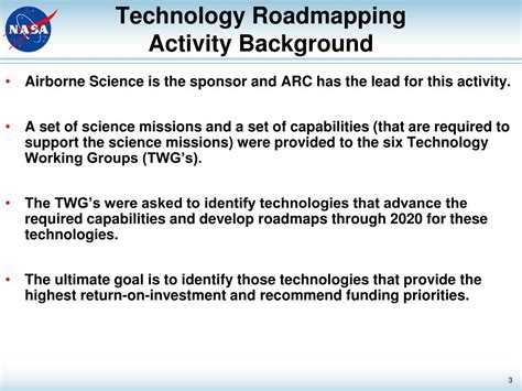 PPT NASA Airborne Science Technology Roadmap Development PowerPoint