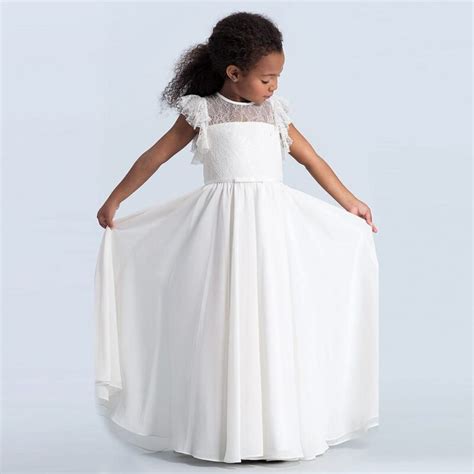 Vestido Longo infantil elegante menina Rendas flor primavera verão