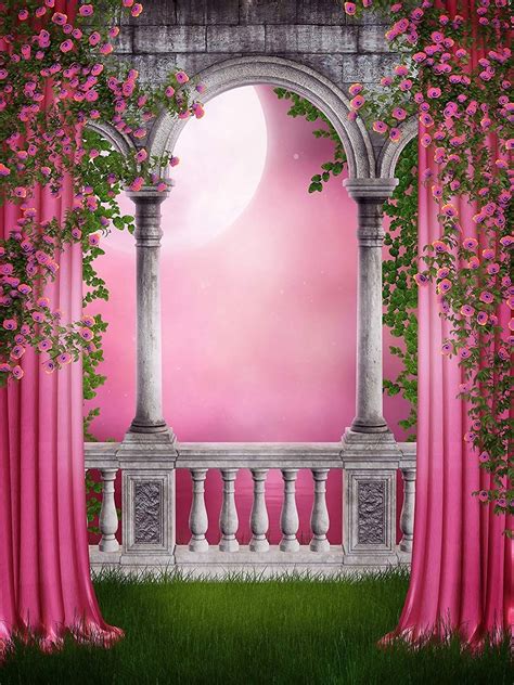 5x7ft Pink Fairytale Photography Backdrop Prop Photo Background ...