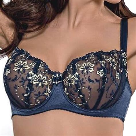 Navy Blue Balconette Lace Bra Audrey