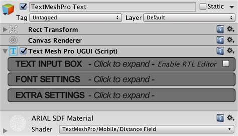Text Components Textmesh Pro Documentation