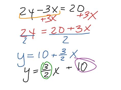 Showme Rewrite An Equation In Standard Form