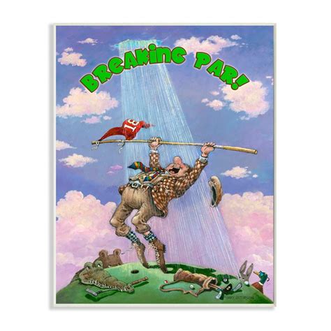 Breaking Par Funny Golf Cartoon Sports Design Wall Plaque Art By Gary