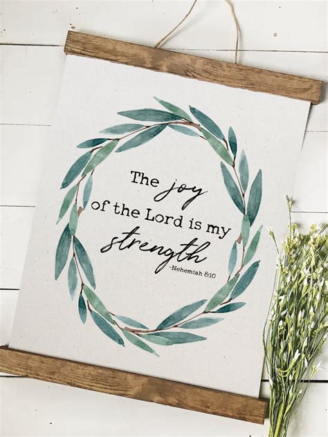 The Joy Of The Lord Is My Strengthnehemiah 8wall Artcanvas Print