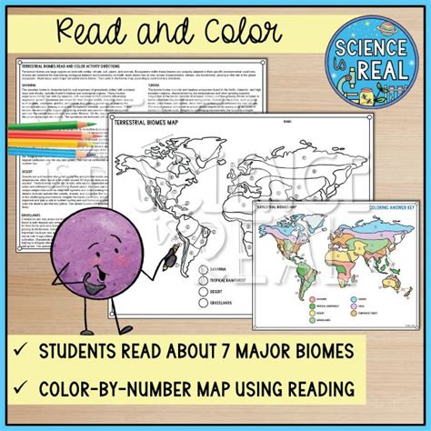 Biomes Map Coloring Worksheet Science Is Real Education