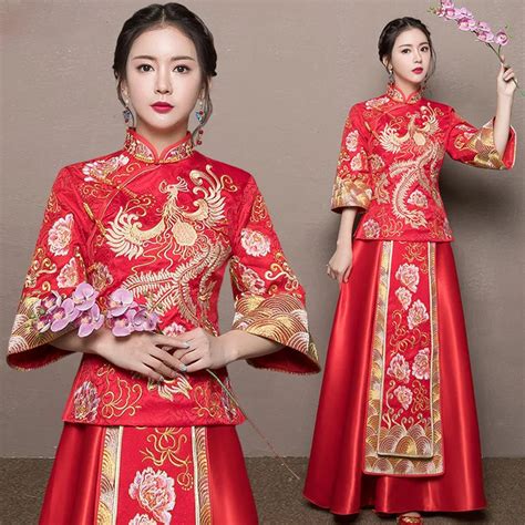 Plus Size 6xl 2020 Modern Cheongsam Red Qipao Long Traditional Chinese