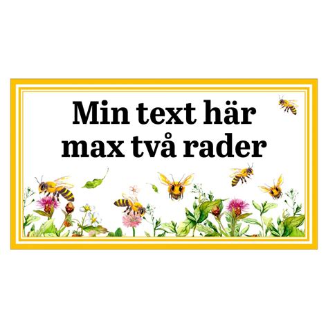 Blommor Och Bin Med Egen Text Happyprint Se