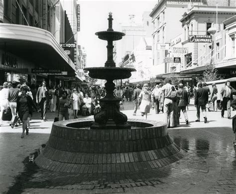 Rundle Mall conversion construction completed - Rundle Mall Fountain - Looking east from Gawler ...