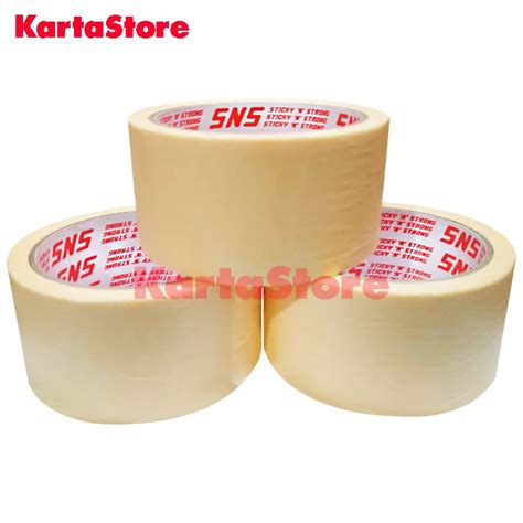 Jual LAKBAN KERTAS MASKING TAPE 2 Inch 48 MM X 20 METER SNS