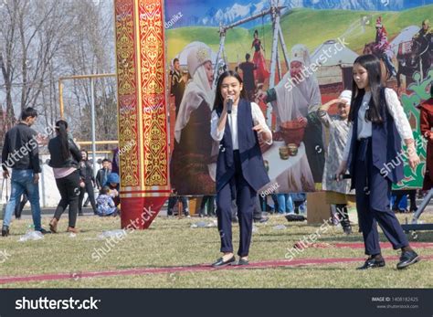 March 22 2019 Almaty Kazakhstan Folk Festivities During The Celebration Of The Nauryz Holiday