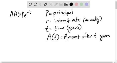 Solvedin The Formula Atp Et For Continuously Compound Interest The Letters P R And T