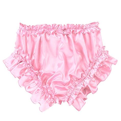 Alvivi Men S Sissy Crossdress Lingerie Set Satin Ruffled Halter Bra Top With Bloomers Panties