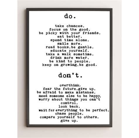 Do / Don't Poster - Yüksek Çözünürlük Hd Duvar Posteri - Fiyatı
