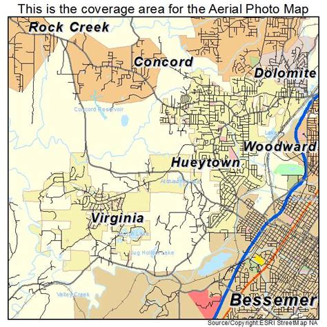 Aerial Photography Map Of Hueytown Al Alabama