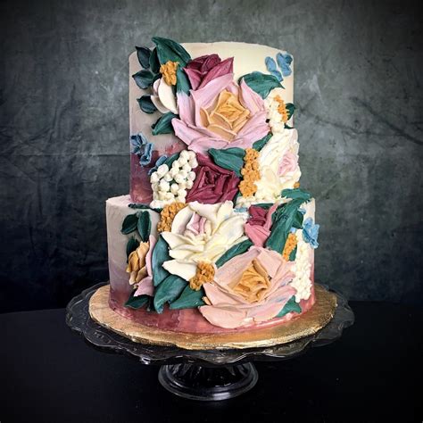 Yesss Floral Buttercream Wedding Cake 💐🌷🌺🌻🎂 Wedding Cake Roses Cool