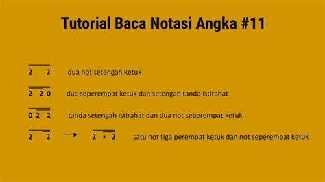 Tutorial Baca Notasi Angka 11 Youtube