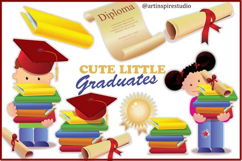Graduation Clipart Kids Graphic By Aifactory · Creative Fabrica