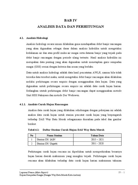 Bab 4 Analisis Data Dan Perhitungan Pdf