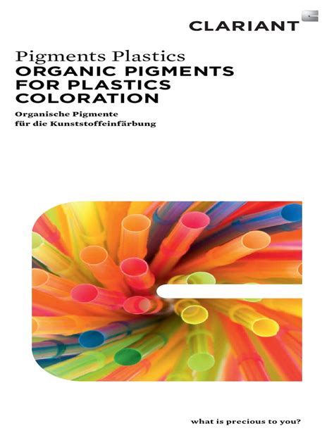 Clariant Brochure Shade Card Organic Pigments For Plastics Coloration 201710 EN DE | PDF