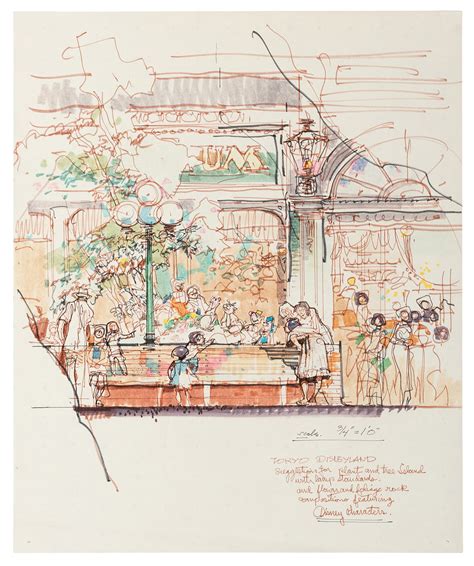 Lot Detail Herb Ryman Original Concept Art For Tokyo Disneyland