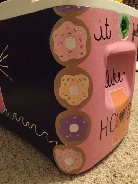 Donut Doughnut Cooler Corner Cooler Painting Phi Mu Crafts Sorority