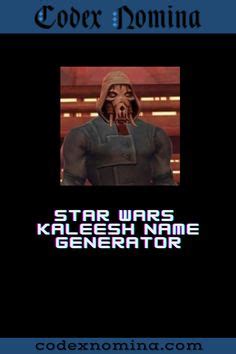 46 Star Wars Character Name Generator Ideas In 2023 Star Wars