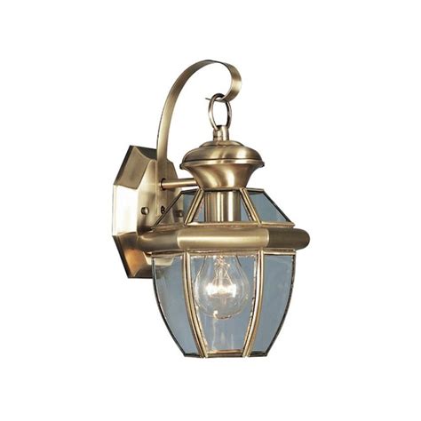 Livex Lighting Monterey 1 Light 12 5 In H Antique Brass Outdoor Wall Light In The Outdoor Wall