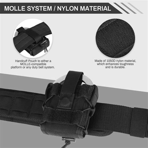 Tactical Handcuff Pouch Open Top Molle Handcuff Holstern Antarctica