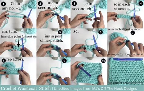 How To Crochet Waistcoat Stitch Step By Step Tutorial Red Agape Blog