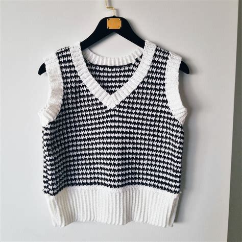 Houndstooth Vest Etsy