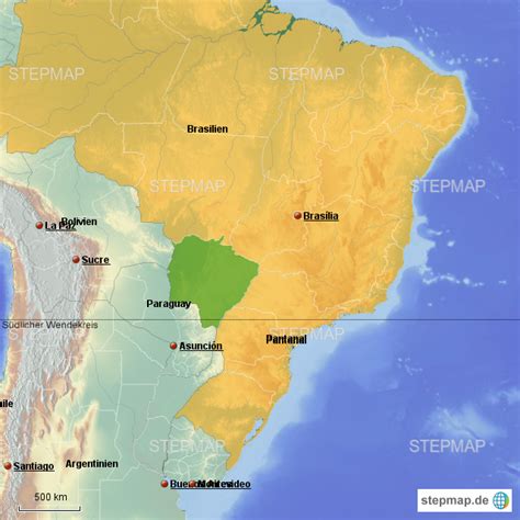 StepMap Brasilien Pantanal Landkarte für Brasilien