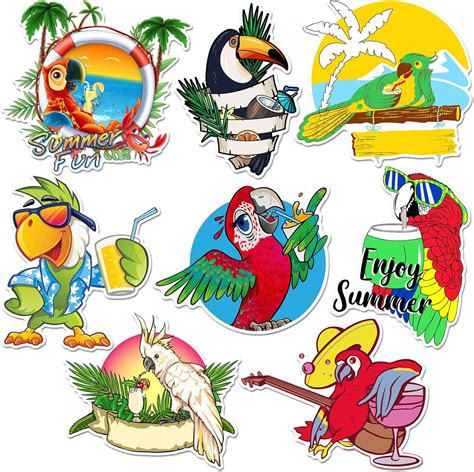 Amazon Kanayu 8 Pcs Margarita Parrot Magnets Tropical Drink Cruise