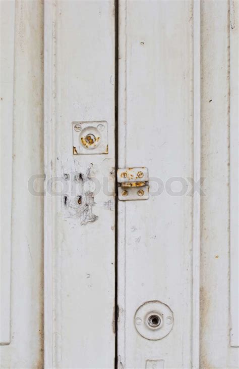 Old White Wood Door Stock Image Colourbox