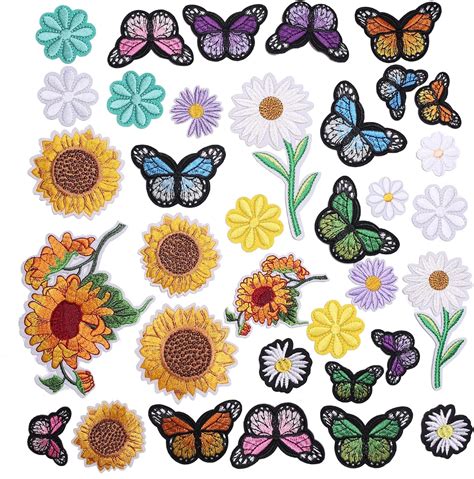 Amazon Modixun Pcs Mini Flowers Iron On Patches Patterns