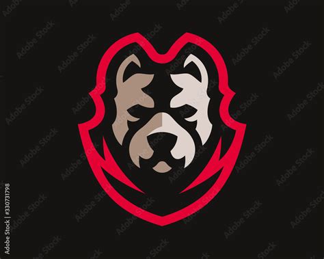 American pitbull modern logo. Dog design emblem template for a sport ...