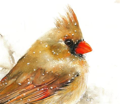 Cardinal Giclee Print Modern Art Wall Decor Bird Etsy