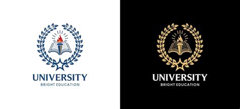 Premium Vector | Higher education university emblem logo design using ...