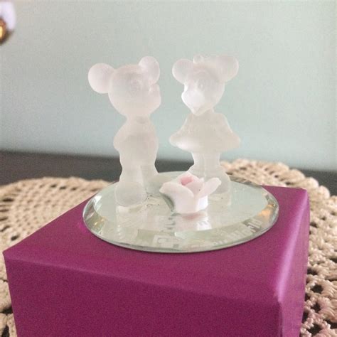 Disney World Arribas Bros Micky Minnie Frosted Crystal Etsy