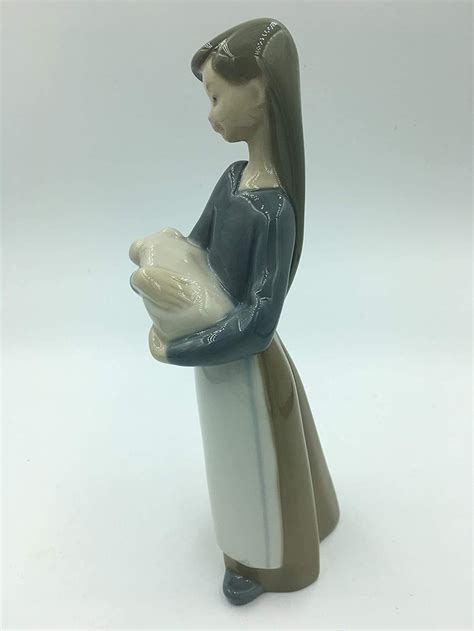 Vintage Lladro Girl With Pig Figurine 1011 1977 Etsy