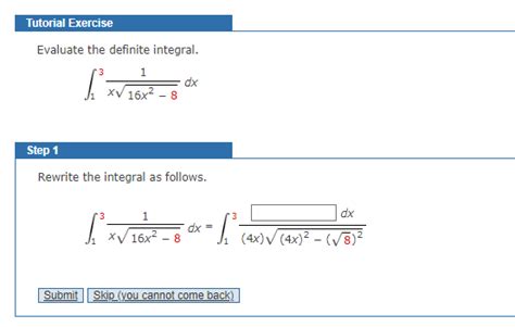 Solved Evaluate The Definite Integral ∫13x16x2−81dx Step 1