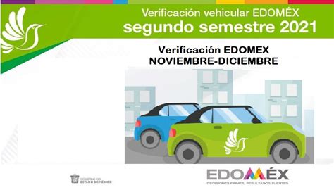 ¿qué Auto Hace Su Verificación Edomex 2021 En Noviembre Y Diciembre