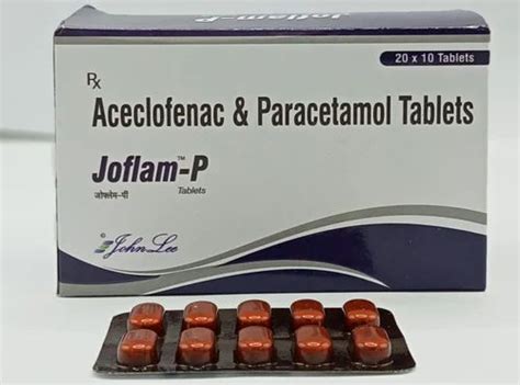 Joflam Aceclofenac Paracetamol Tablets Packaging Type Alu Alu Pack