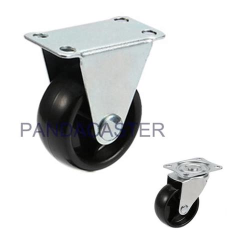 Fixed Light Duty Casters 50mm Furniture Caster Wheel Black From China